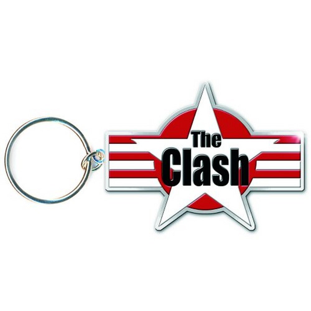 THE CLASH クラッシュ - Stars & Stripes / メタル・キーチェイン / キーホルダー - PGS